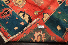 9x12 Coral, Turquoise, Teal Color Hand Knotted Turkish Oushak Wool  Oriental Rug