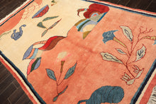 6x9 Ivory, Blush, Red Color Hand Knotted Gabbeh Wool Modern & Contemporary Oriental Rug