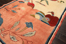 6x9 Ivory, Blush, Red Color Hand Knotted Gabbeh Wool Modern & Contemporary Oriental Rug