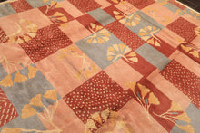 8x10 Blush, Rose, Blue Color Hand Knotted Tibetan Wool Transitional Oriental Rug