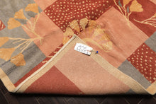 8x10 Blush, Rose, Blue Color Hand Knotted Tibetan Wool Transitional Oriental Rug