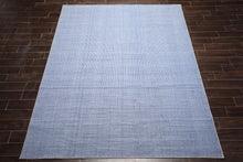 Multi Size Tone on Tone Blue Color Hand Loomed Berber Wool Contemporary Oriental Rug