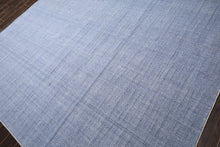 Multi Size Tone on Tone Blue Color Hand Loomed Berber Wool Contemporary Oriental Rug