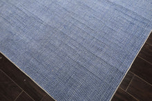 Multi Size Tone on Tone Blue Color Hand Loomed Berber Wool Contemporary Oriental Rug