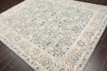 9x12 Gray, Ivory Hand Tufted Hand Made 100% Wool Transitional  Oriental Area Rug