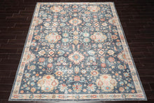 Multi Size Navy Machine Made Traditional washable Polyester Oriental Area Rug