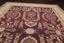 9x12 Aubergine Hand Hooked French Aubusson 100% Wool Traditional Oriental Area rug - Oriental Rug Of Houston