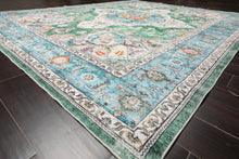 Multi size Green Machine Made Arts & Crafts Mission Style washable Polyester Oriental Area Rug
