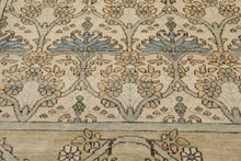 Multi Size Beige Hand Knotted William Morris Tulip Arts and Craft Oushak 100% Wool Oriental Area Rug