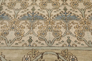 Multi Size Beige Hand Knotted William Morris Tulip Arts and Craft Oushak 100% Wool Oriental Area Rug - Oriental Rug Of Houston