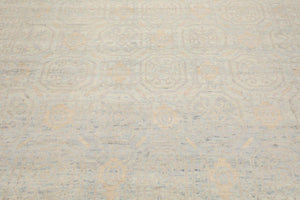 LoomBloom 7'10''x9'10" Gray Hand Knotted Transitional Oushak Wool Oriental Area Rug - Oriental Rug Of Houston