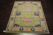 Multi Size Green Hand Tufted Traditional Oushak Turkish 100% Wool Oriental Area Rug