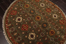 LoomBloom 5'6''x5'6" Olive Green Hand Knotted Traditional Oushak Wool Oriental Area Rug - Oriental Rug Of Houston