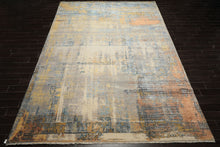 10x14 Beige, Taupe, Gray Color Hand Knotted Sherpa Wool and Silk Modern & Contemporary Oriental Rug