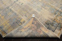 10x14 Beige, Taupe, Gray Color Hand Knotted Sherpa Wool and Silk Modern & Contemporary Oriental Rug