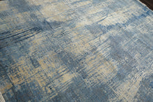 8x10 Beige, Blue, Color Hand Knotted Sherpa Wool and Silk Modern & Contemporary Oriental Rug