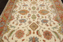 7'10''x9'11'' Hand Knotted Wool Ivory, Burnt Orange Oushak Traditional Rug