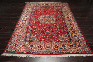 10x14 Red Hand Knotted 100% Wool Kashann Traditional Persian Oriental Area Rug - Oriental Rug Of Houston