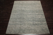 8x10 Ivory, Gray, Green Color Hand Knotted High End Designer Wool Contemporary Oriental Rug