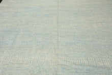 9x12 Ivory, Aqua, Color Hand Knotted Tibetan Wool & Silk Modern & Contemporary Oriental Rug