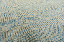 9x12 Ivory, Aqua, Color Hand Knotted Tibetan Wool & Silk Modern & Contemporary Oriental Rug