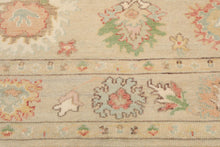 9x12 Beige Ivory Aqua Color Hand Knotted Oriental Wool Arts & Crafts/Mission Oriental Rug