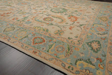 Multi Size Beige Aqua Green Color Hand Knotted Oriental Wool Arts & Crafts/Mission Oriental Rug