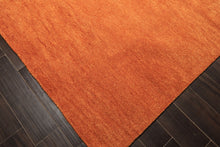 8x10 Burnt Orange, , Color Hand Woven  100% Wool Modern & Contemporary Oriental Rug