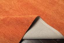 8x10 Burnt Orange, , Color Hand Woven  100% Wool Modern & Contemporary Oriental Rug