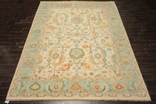 LoomBloom Multi Size Beige Hand Knotted Arts & Crafts/Mission Oushak Wool Oriental Rug
