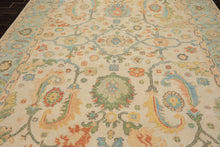 LoomBloom Multi Size Beige Hand Knotted Arts & Crafts/Mission Oushak Wool Oriental Rug