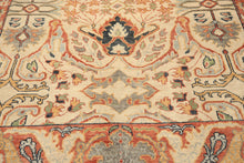 8x10 Beige, Rust, Sage Color Hand Knotted Oushak 100% Wool  Oriental Rug