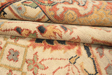 8x10 Beige, Rust, Sage Color Hand Knotted Oushak 100% Wool  Oriental Rug