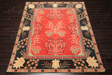 LoomBloom Multi Coral Hand Tufted Transitional Art & Crafts Wool Oriental Area Rug