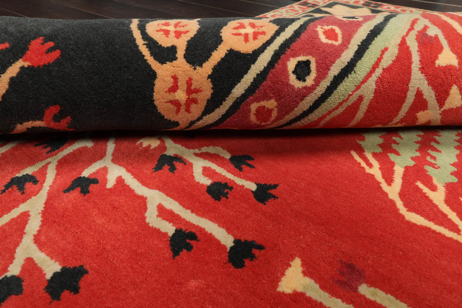 Cyrel Rug Multi Size Coral Hand Tufted Art & Crafts Donegal Oriental Area Rug ...