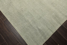 Multi Size Celadon Gray Color Hand Loomed Berber Wool Contemporary Oriental Rug
