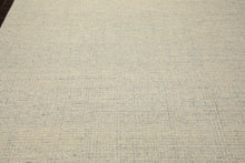 Multi Size Ivory Blue Slate Color Hand Loomed Berber Wool Contemporary Oriental Rug