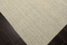 Multi Size Ivory Blue Slate Color Hand Loomed Berber Wool Contemporary Oriental Rug