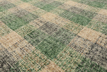 Multi Size Ivory Green Gray Color Hand Hooked  Wool Contemporary Oriental Rug