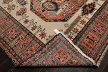 LoomBloom 10'2''x14'6" Beige Hand Knotted Traditional Heriz Wool Oriental Area Rug