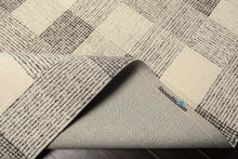 Multi Size Cream Charcoal Gray Color Hand Hooked  Wool Contemporary Oriental Rug