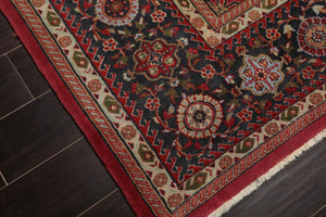 LoomBloom 8'x9'11" Rose Hand Knotted Traditional Sarouk Wool Oriental Area Rug