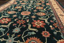 2'6x12 Teal, Ivory, Rose Color Hand Knotted Pak Persian Wool Traditional Oriental Rug