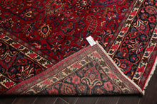 LoomBloom 10'x12'1" Burgundy Hand Knotted Traditional Kashan 200 KPSI  Wool Oriental Area Rug