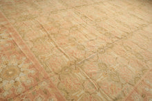 OverSize Moss, Taupe, Mint Color Hand Knotted Oushak Wool Arts & Crafts Oriental Rug