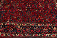 LoomBloom 10'x12'1" Burgundy Hand Knotted Traditional Kashan 200 KPSI  Wool Oriental Area Rug