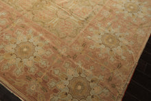 OverSize Moss, Taupe, Mint Color Hand Knotted Oushak Wool Arts & Crafts Oriental Rug