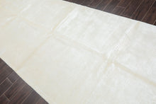 Runner Off White, , Color Hand Knotted Tibetan Viscose Moden & Contemporary Oriental Rug
