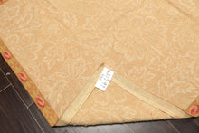 4x6 Tan, Beige, Gold Color Hand Woven French Aubusson Needlepoint Wool Transitional Oriental Rug