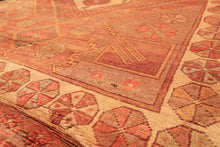 5x8 Rust, Beige, Rose Color Hand Knotted Turkish Oushak Wool Traditional Oriental Rug